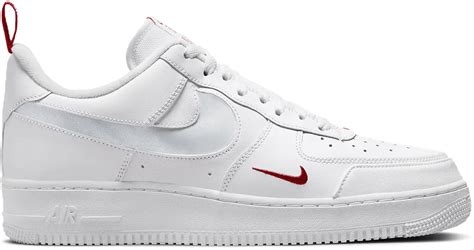 nike air force 1 red mini swoosh|air force 1 faded swoosh.